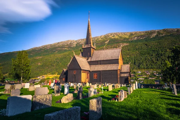 Lom Julho 2018 Igreja Stave Lom Noruega — Fotografia de Stock