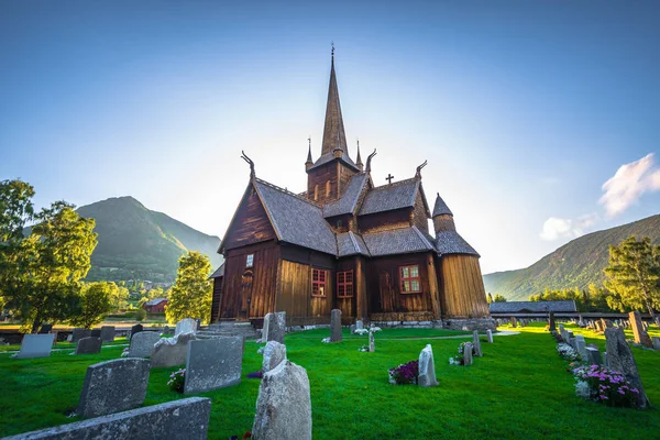 Lom Julho 2018 Igreja Stave Lom Noruega — Fotografia de Stock