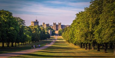 Windsor - 04 Ağustos 2018: Ön görünümü ve kale, Windsor, İngiltere