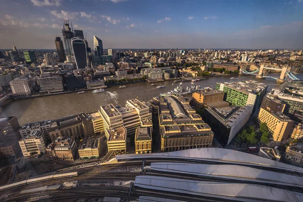 London Augusti 2018 Central London Sett Från Toppen Shard Centrala — Stockfoto