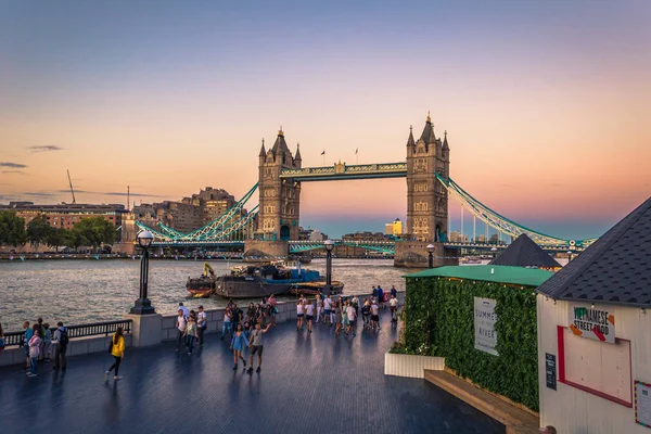 London Augusti 2018 Tower Bridge Landmärke Centrala London England — Stockfoto