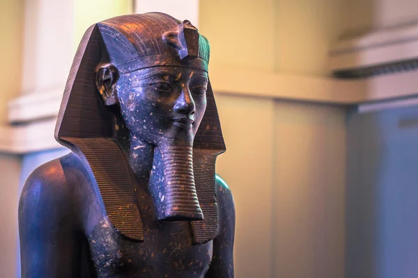Лондон Август 2018 Статуя Древнего Египта Британском Музее Лондоне Англия — стоковое фото