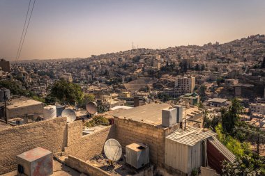 Amman-05 Ekim 2018: Amman 'ın Merkezi, hisar bakış açısı, Ürdün