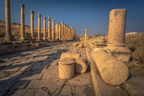 Jerash Septiembre 2018 Antiguas Ruinas Romanas Jerash Jordania — Foto de Stock