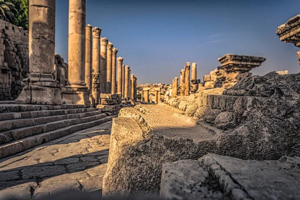 Jerash Septiembre 2018 Antiguas Ruinas Romanas Jerash Jordania — Foto de Stock