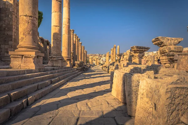 Jerash-Eylül 29, 2018: Jerash, Ürdün antik Roma harabeleri