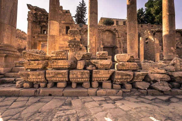 Jerash Septiembre 2018 Antiguas Ruinas Romanas Jerash Jordania — Foto de Stock