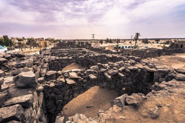 Qasr al Azraq - September 30, 2018: Ancient castle of Qasr al Azraq in Jordan clipart