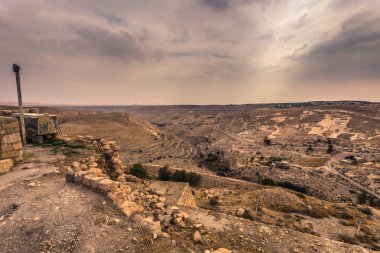 Ürdün - 01 Ekim 2018: Ürdün'deki Ajloun kalesinin kalıntıları