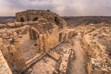 Ürdün - 01 Ekim 2018: Ürdün'deki Ajloun kalesinin kalıntıları