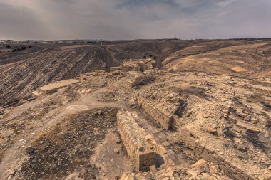 Ürdün - 01 Ekim 2018: Ürdün'deki Ajloun kalesinin kalıntıları