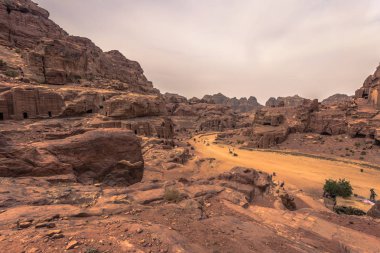 Petra - 01 Ekim 2018: Petra Antik Kenti Harabeleri, Dünya Harikası, Ürdün