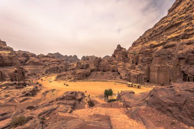 Petra - 01 Ekim 2018: Petra Antik Kenti Harabeleri, Dünya Harikası, Ürdün