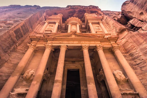 Petra Oktober 2018 Schatzkammer Der Antiken Stadt Petra Weltwunder Jordanien — Stockfoto