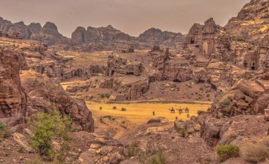 Petra - 01 Ekim 2018: Petra Antik Kenti Harabeleri, Dünya Harikası, Ürdün