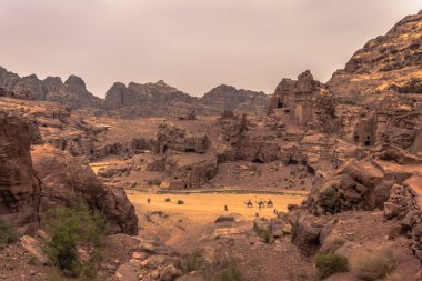 Petra - 01 Ekim 2018: Petra Antik Kenti Harabeleri, Dünya Harikası, Ürdün