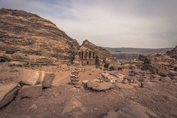 Petra Oktober 2018 Kloster Der Antiken Stadt Petra Weltwunder Jordan — Stockfoto