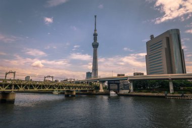 Tokyo - 19 Mayıs 2019: Tokyo Skytree kulesi Asakusa, Tokyo, Japon cad.
