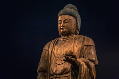 Tokyo - 21 Mayıs 2019: Tokyo Ulusal M Budist heykel