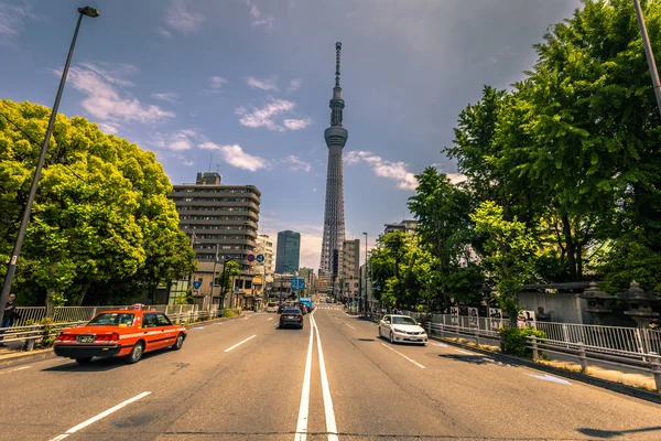 Tokio-19 maja 2019: Wieża Tokyo Skytree w Asakusa, Tokio, wspólny plan — Zdjęcie stockowe