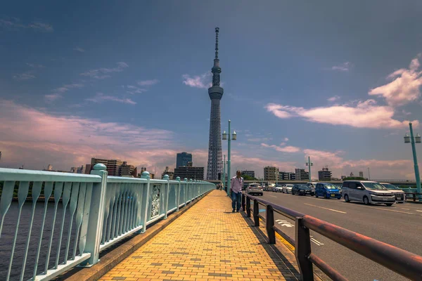 Tokio-19 maja 2019: Wieża Tokyo Skytree w Asakusa, Tokio, wspólny plan — Zdjęcie stockowe