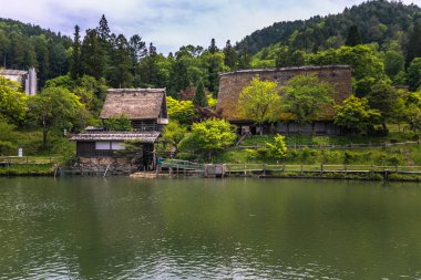 Takayama - 26 Mayıs 2019: Hida halkının geleneksel binaları 