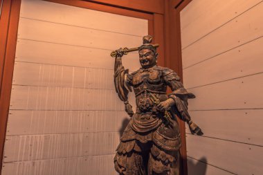 Nara - 31 Mayıs 2019: Yakushi-Ji pagodasının içinde, tapınak 