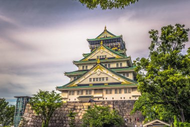 Osaka - 01 Haziran 2019: Osaka Kalesi, Japonya