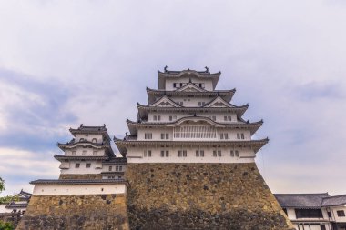 Himeji - 02 Haziran 2019: Bölgedeki ikonik Himeji Kalesi