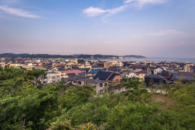 Hasedera tapınağından görülen Kamakura'nın panoramik manzarası