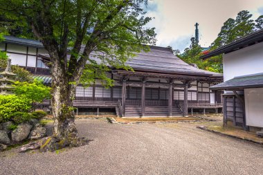 Koyasan - 04 Haziran 2019: Koyasan'daki Budist tapınağı, Japonya