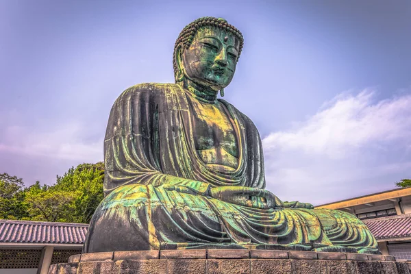 Kamakura - June 06, 2019: The great Buddha statue in the Kotoku- — Stock Photo, Image