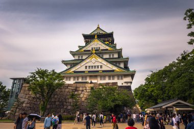 Osaka - 01 Haziran 2019: Osaka Kalesi, Japonya