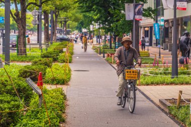 Himeji - 02 Haziran 2019: Bölgedeki ikonik Himeji Kalesi