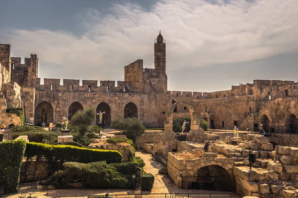 Gerusalemme - 03 ottobre 2018: L'antica Torre di Davide nella — Foto Stock