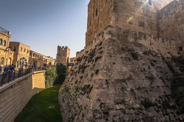 Gerusalemme - 03 ottobre 2018: L'antica Torre di Davide nella — Foto Stock