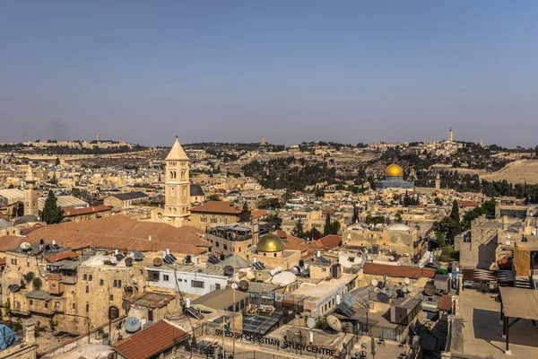 Gerusalemme - 03 ottobre 2018: Panorama della città vecchia di Jerusa — Foto Stock