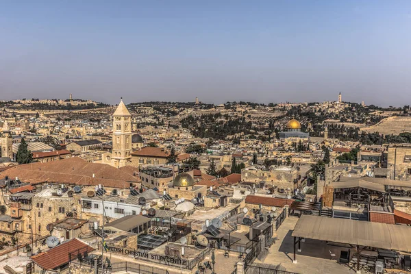 Gerusalemme - 03 ottobre 2018: Panorama della città vecchia di Jerusa — Foto Stock