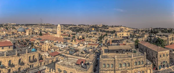 Gerusalemme - 03 ottobre 2018: Panorama della città vecchia di Jerusa — Foto Stock