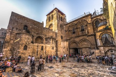 Kudüs - 03 Ekim 2018: Kutsal Sepulchre Kilisesi