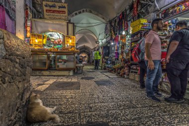 Kudüs - 04 Ekim 2018: Musl'da ticaret ve tüccarlar