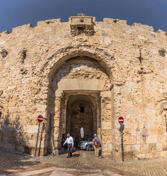 Kudüs - 04 Ekim 2018: Eski Kudüs Şehrine Kapı,