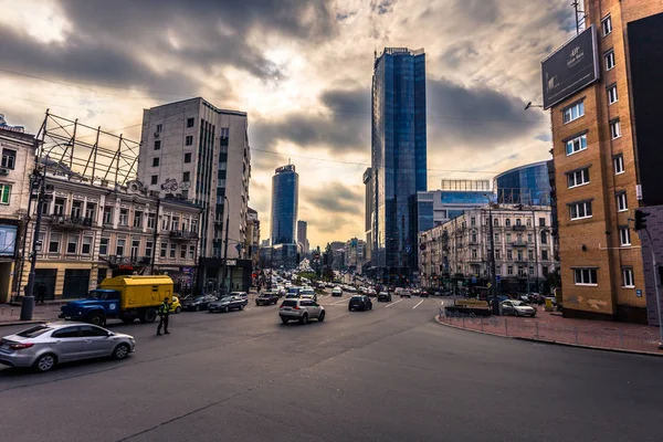 Kiev - September 28, 2018: Urban area of Kiev, Ukraine — Stock Photo, Image