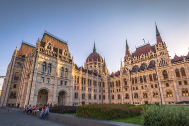 Budapeşte - 21 Haziran 2019: Budapeşte Parlamento binası, H