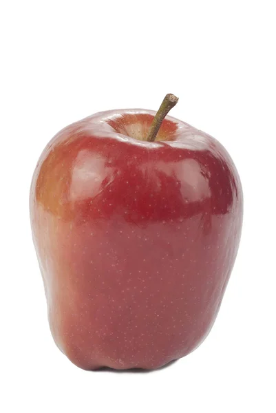 Una Manzana Roja Sobre Fondo Blanco — Foto de Stock