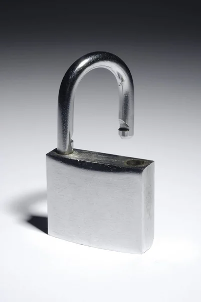 Open Lock White Background — Stock Photo, Image