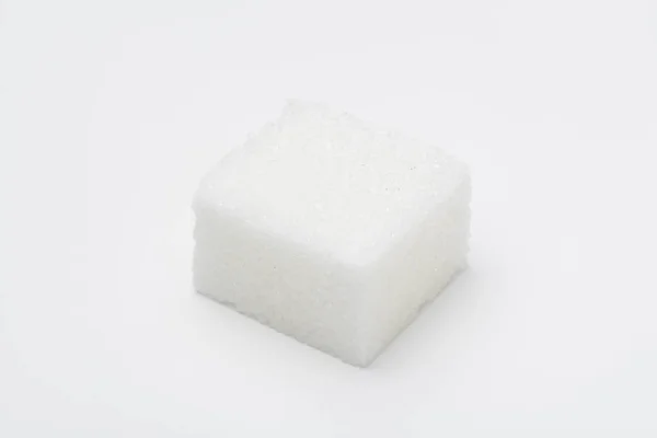 Cubes Sucre Blanc Sur Fond Blanc — Photo