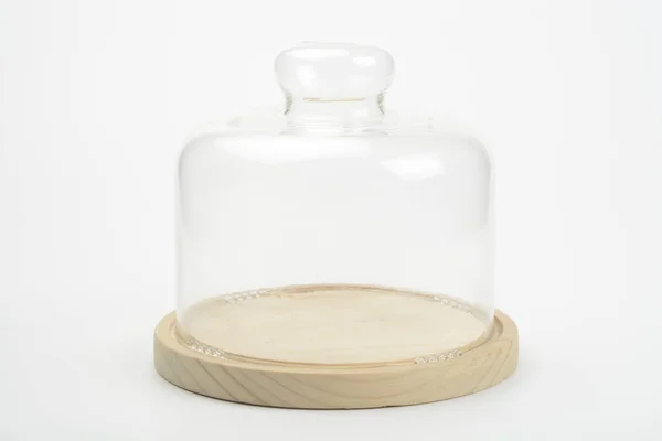 Крышка Стола Стеклянной Посуды Купола Сыра — стоковое фото