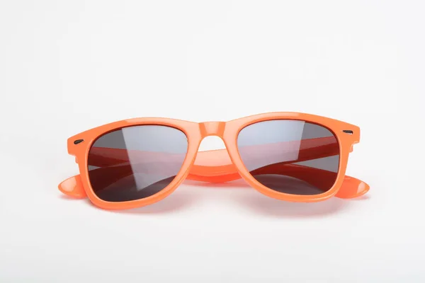 Napszemüvegek Narancs Fehér Háttér — Stock Fotó