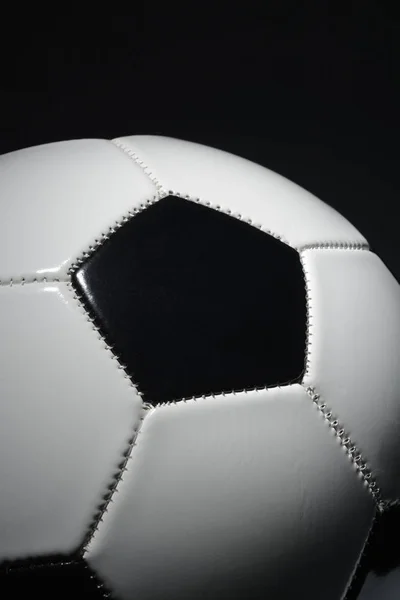 Ballon Football Détail Sur Les Couleurs Noir Blanc — Photo